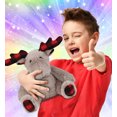 thumbnail image 2 of DolliBu Plush Plaid Beige Moose Stuffed Animal – Soft Huggable Moose, Adorable Playtime Moose Plush Toy, Cute Wild Life Cuddle Gifts, Super Soft Plush Doll Animal Toy for Kids and Adults – 10 Inch, 2 of 7