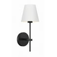 thumbnail image 2 of Crystorama Xavier 1 Light Matte Black Wall Mount - 6'' W x 15'' H x 7'' D, 2 of 17