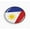 Flexible, variant on Flag of Philippines | 3D Domed CAR Emblem Badge Sticker Chrome Metal Round Bezel