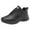 Black, variant on WEAIXIMIUNG Womens Sneakers Size 8.5 Wide Women Sports Shoes Fashionable New Pattern Pure Color Leather Comfortable Flat Bottom Lightweight Lace Up Casual Shoes