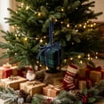 thumbnail image 5 of Fabric Wrapped Box Decoration for Holiday Tree, Wreath, Mantel, Blue, 5 of 5