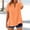 Orange, variant on Weikingp Tops For Women Trendy Summer Shirts For Women Womens Basic Tee Shirts Short Sleeve Shirts For Women Going Out Tops For Women Beige L