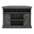 Whalen Allston Barn Door Corner TV Stand for TVs up to 55", Gray