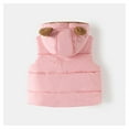 thumbnail image 4 of XEGLSBU Girls Coats Size 8-10 Winter Boys Down Vest with Attached Hood Winter Warm Padded Sleeveless Jacket for Kids Outdoor Thermal Insulated Outerwear Cozy Lined Garment Pink Size 2-3 Years, 4 of 4