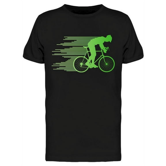Cyclist Going Fast T-Shirt Men -Image by Shutterstock, Male XX-Large