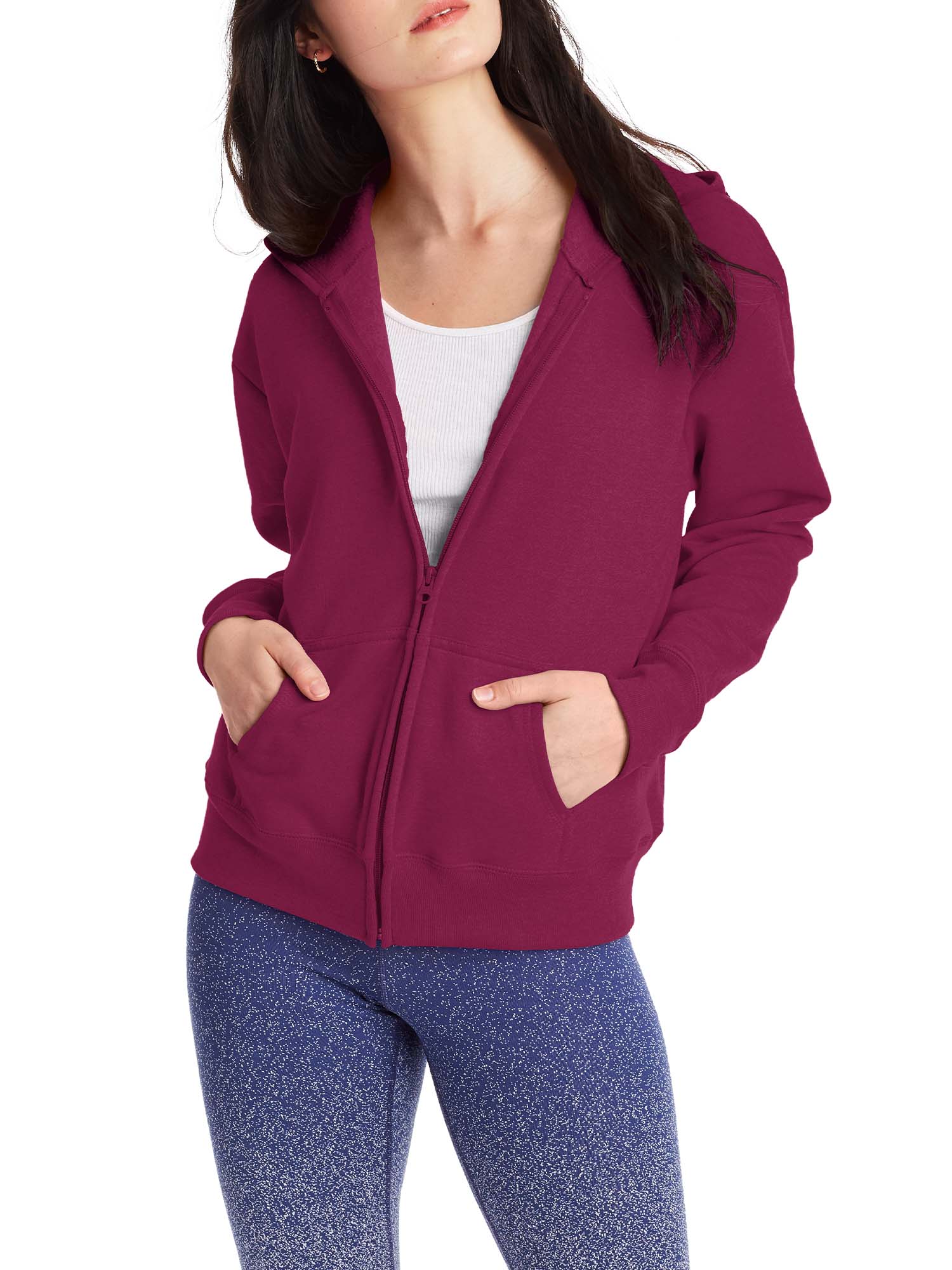 Hanes Women's EcoSmart FullZip Hooded Sweatshirt