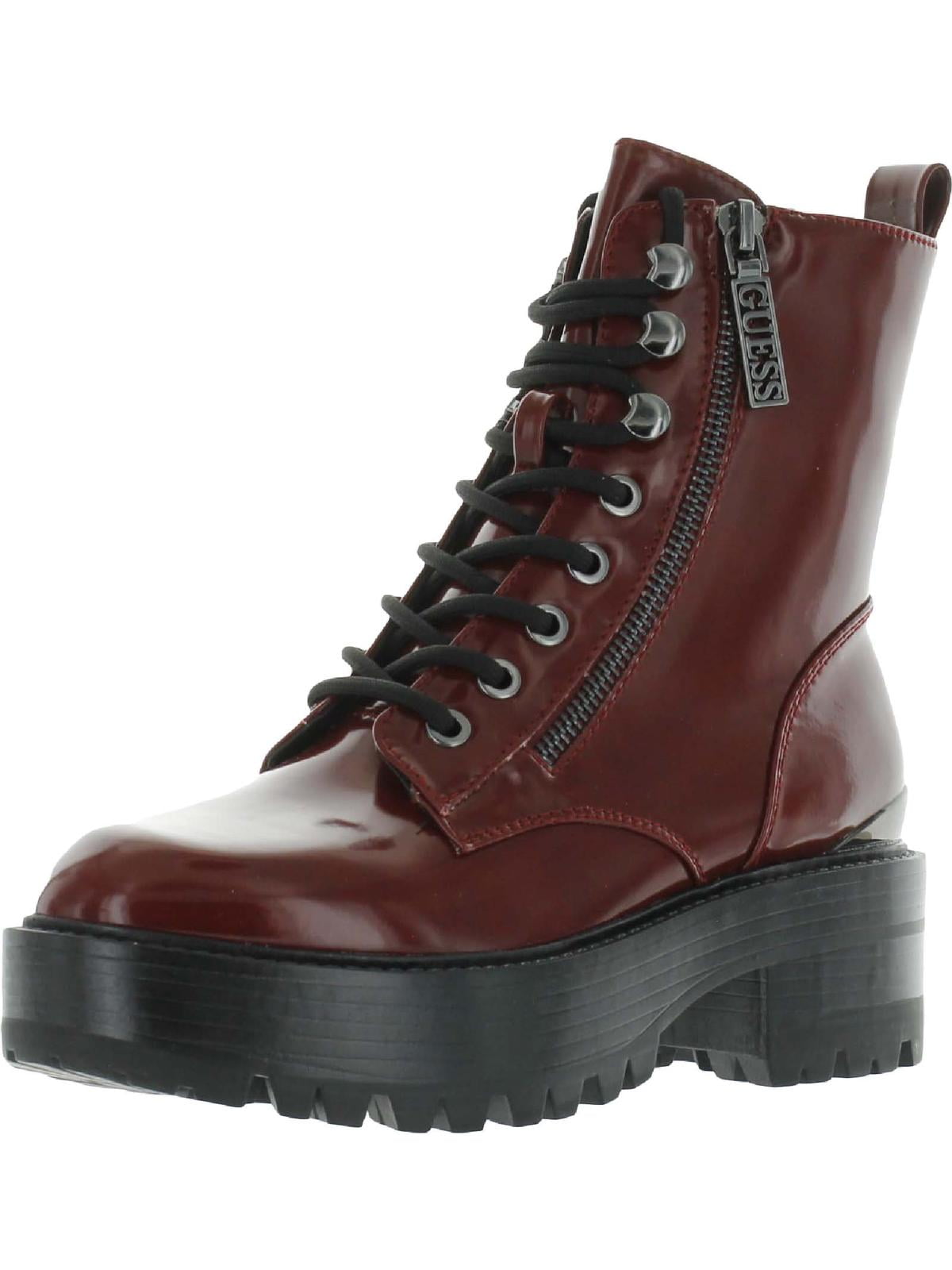 Guess burgundy boots deals