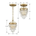 thumbnail image 2 of 131-VG Crystorama Lighting Calypso - 1 Light Pendant in Traditional and Contemporary Style - 7.25 Inches Wide by 13.75 Inches High-Vibrant Gold Finish, 2 of 7