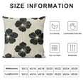 thumbnail image 5 of JEUXUS  Print Decorative Square Floral Throw Pillow Cover Cushion Case for Sofa Bedroom Car, Black Beige, 5 of 5