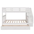thumbnail image 4 of Full-Over-Full Bunk Bed with Drawer, Storage and Guard Rail for Bedroom, 4 of 7