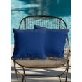 thumbnail image 2 of Outdoor Pillows Waterproof, Yellow Polka Dots Bedding Throw Pillows with Insert for Couch Sofa Bed, Modern Speckles Minimalist Navy Blue 16x16 Inch Pillowcases Decorative Patio Pillow Set of 2, 2 of 5