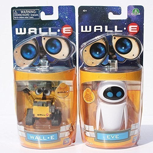Cartoon Movie Wall E Toy 2pcs Set Walle Eve Figure Toys Wall E Robot Figures Dolls By Supertoys Walmart Com