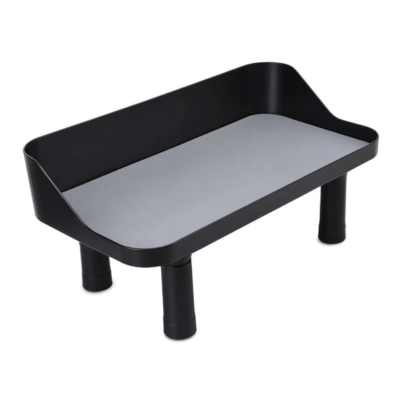 Adjustable Elevated Pet Bowl Stand for Dogs & Cats, Anti-Tip Lifting Food and Water Feeding Station Table with Silicone Mat, Neck Protection Design, Length 16.93 in / 43 cm, Medium & Large