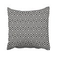 thumbnail image 1 of RYLABLUE Black And White Line Pattern Design Decorative Pillow Cover With Hidden Zipper Decor Cushion Two Sides 18x18 inches, 1 of 1
