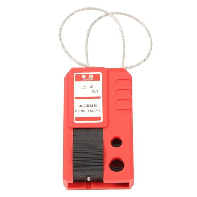 Cerradura De Cable De Bloqueo Y Etiquetado, Fácil De Usar Cerradura De Seguridad Con Aislamiento Eléctrico De Acero Inoxidable Ajustable Y Resistente Para Mantenimiento De