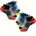 thumbnail image 2 of 6/12 pares de calcetines coloridos de bañera baja para hombre, calcetines de negocios negros clásicos cómodos a la moda para otoño, calcetines cortos de alta calidad para hombre, 2 of 5