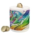 thumbnail image 1 of Brick Wall Piggy Bank, Colorful Grunge Scribbled Drawing on Surface Town Counter Culture Artisan, Ceramic Coin Bank Money Box for Cash Saving, 3.6" X 3.2", Multicolor, by Ambesonne, 1 of 4