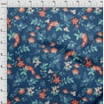 thumbnail image 4 of oneOone Polyester Spandex Navy Blue Fabric Tropical Craft Projects Decor Fabric Printed By The Yard 56 Inch Wide, 4 of 4