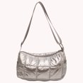 thumbnail image 3 of Bolsos Cruzados para Mujer Bolso Informal Acolchado para Axilas Bolsos Mano Elegantes (Plata), 3 of 9