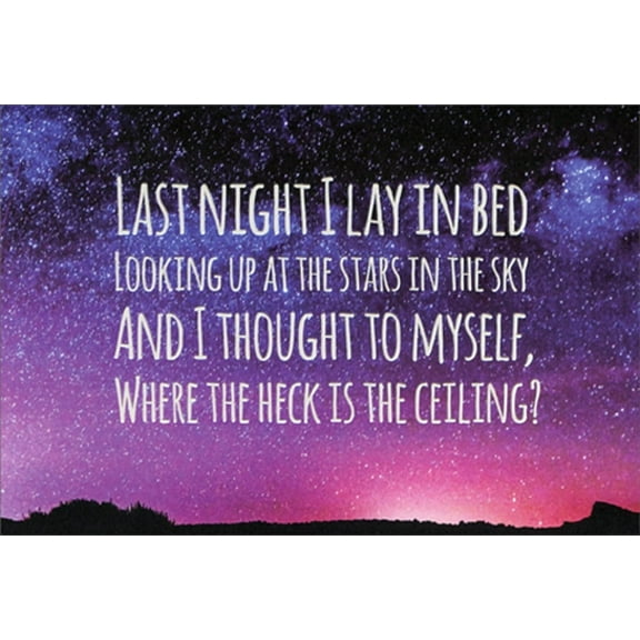 Pictura Where the Heck is the Ceiling Funny / Humorous Graduation Congratulations Card