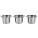 thumbnail image 1 of Set de Cápsulas de Café Reutilizables Sincero Acero Inoxidable 3 Piezas Morado Rojo Verde, 1 of 10