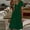 Green, variant on EDHITNR Plus Size Dress for Women Causal Short Sleeve V Neck Dress Solid Vacation Beach Sun Dresses S-3XL Flash Deals