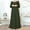 Green, variant on Blczomt Blue Holiday Dresses for Women Plain Long Sleeve Loose Muslim A Line Crewneck Maxi Basic Dress