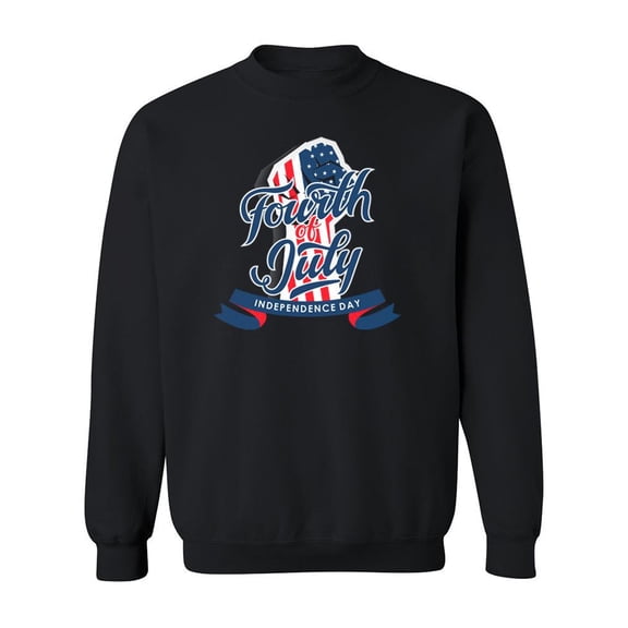 4Th Of July Usa Flag Proud Sweatshirt Men -Image by Shutterstock, Male Small