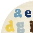 thumbnail image 4 of SAFAVIEH Kids Ryker Alphabet Area Rug, Ivory/Multi, 4' x 4' Round, 4 of 6