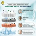 thumbnail image 3 of Organic Greek Replacement Anion Mineral Bead Stone Ball, Purifying Water Mineral Bead, And Filtration Stone Bead Ball For Filtered Shower Head, Diameter 7-8 Mm (Grey, Orange, White, 150 Grams), 3 of 6
