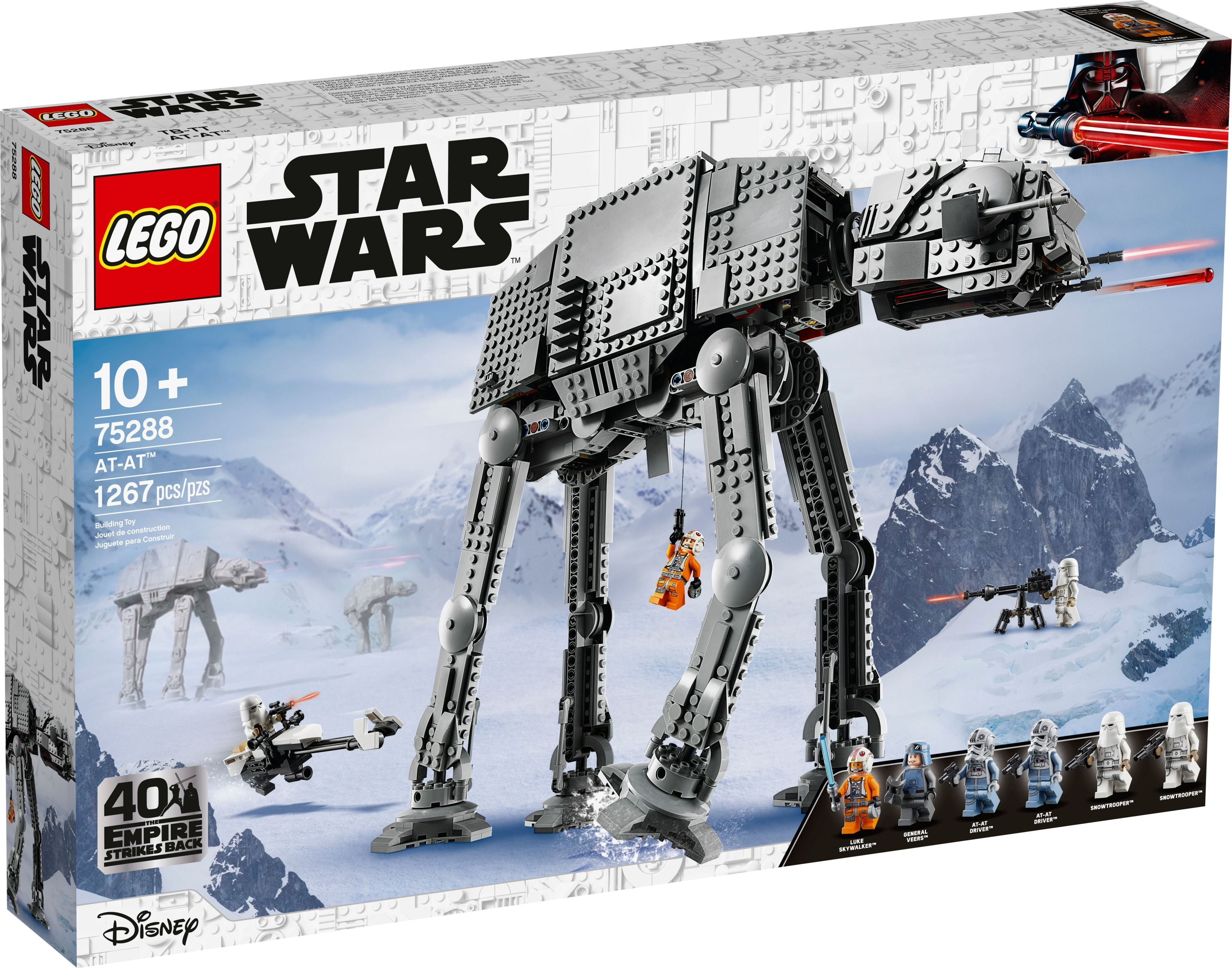 slutningen Ti Monograph LEGO Star Wars AT-AT Walker 75288 Building Toy, 40th Anniversary  Collectible Figure Set, Room Décor, Gift Idea for Kids, Boys & Girls with 6  Minifigures - Walmart.com