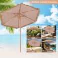 thumbnail image 7 of Autlaycil 7.5 ft Hula Thatched Tiki Patio Beach Umbrell,Patio Umbrella, Outdoor, Beach-Yellow, 7 of 7