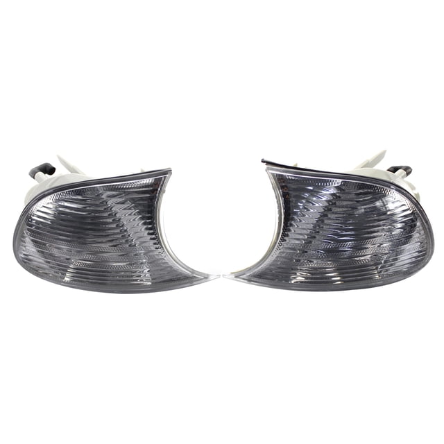 1 par de luces de esquina con lente transparente blanca 63126904307 63126904308, repuesto izquierdo y derecho para BMW Serie 3 E46 1998-2001
