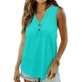 thumbnail image 2 of KISSMODA Women's Tank Tops V Neck Casual Sleeveless Tops for Women 2025 Basic Trendy Tank Oversized Summer Blouses S-3XL, 2 of 5