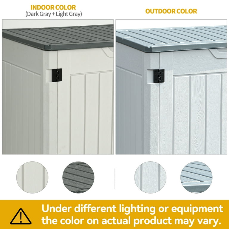 Uforic 4.5x4ft Horizontal Resin Outdoor Storage Shed, Waterproof