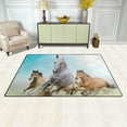 thumbnail image 2 of FREEAM Animal Horse Non Slip Area Rug for Living Dinning Room Bedroom Kitchen, 3' x 5'(39 x 60 Inch), Running Horse Nursery Rug Floor Carpet Yoga Mat, 2 of 6