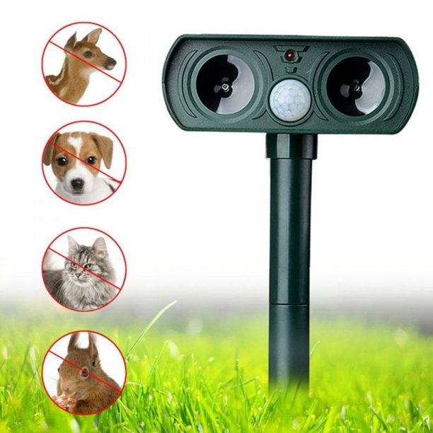 Poseca Outdoor Solar Cat Repellent Ultrasonic Animal Repeller Dog Deer