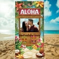 thumbnail image 5 of Luau Photo Door Banner Hawaiian Aloha Party Decoration Large Fabric Tiki Bar Photo Booth Backdrop Hawaiian Party Banner Tropical Beach Photo Prop for Birthday Luau Beach Party 35.43x70.87 Inch, 5 of 7