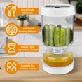 thumbnail image 3 of Pickle and Olive Hourglass Jar with Strainer Flip for Pickle Juice Separator from Wet and Dry Upgrade Food-grade ABS Lid and BPA Free Hourglass Jar for Airtight Storage, 3 of 8