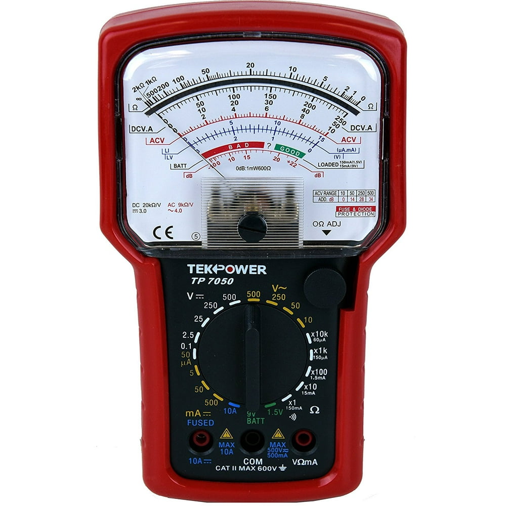 Tekpower TP7050 7Function 20Range Analog Multimeter With Battery Tester and Strongly Built