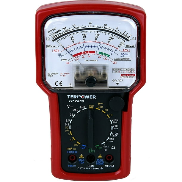 Tekpower TP7050 7-Function 20-Range Analog Multimeter With Battery ...