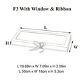 thumbnail image 6 of Geoto 19.68"×7.09"×2.09" F3 Size Luxury Rigid Foldable Magnetic Closure Collapsible Gift Packaging Boxes Wholesale(Pink with Window with Ribbon), 6 of 6