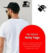 Starter Mens Crewneck Tees with Short Sleeves, 6-Pack