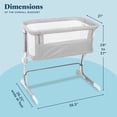 thumbnail image 6 of Baby Delight Bedside Me Dreamer Bassinet & Bedside Sleeper for Infants, Pebble Grey, 6 of 18