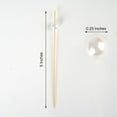 thumbnail image 3 of Efavormart 100 Pack 4.75" Natural Bamboo Skewers Cocktail Picks with White Pearl Cocktail Sticks, 3 of 11