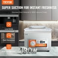 thumbnail image 2 of VEVOR Chamber Vacuum Sealer, 260W Sealing Power, Vacuum Packing Machine for Wet Foods, Meats, Marinades and More, Compact Size with 10.2" Sealing Length, Applied in Home Kitchen and Commercial Use, 2 of 9