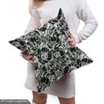 thumbnail image 4 of Floral Fabric by the Yard Upholstery, Repetitive Peony Flowers Illustration in Monochrome Style, Decorative Fabric for DIY and Home Accents, Charcoal Grey and White by Ambesonne, 4 of 4