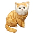 thumbnail image 2 of Gatos de peluche realistas CUTICAT juguetes de dibujos animados Gato de peluche amarillo, 2 of 8