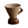 thumbnail image 4 of CoudarTitie Cone Shape Coffee Cup Ceramic Tea Cup, Drinking Mug with Handle, Base Cone Shape L Bead base, 4 of 9