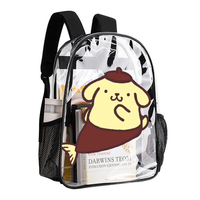 Pompompurin Clear Backpack Heavy Duty See Through Bookbag 